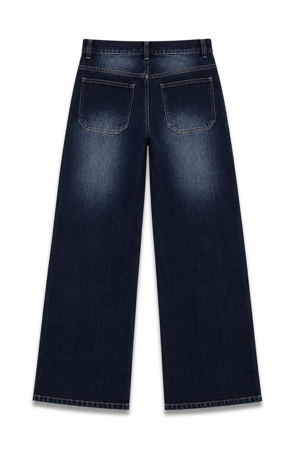 Men's Dark Blue Baggy Fit Jeans for Men | Wide Leg Loose Fit Denim Pants | Premium Washed Casual Streetwear Jeans